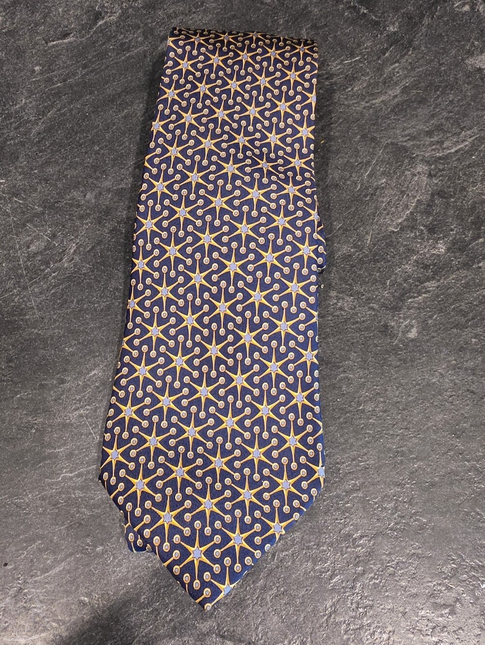 HERMES Vintage Starburst Silk Tie